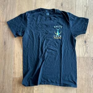 Salty Crew black cotton t shirt with tuna print